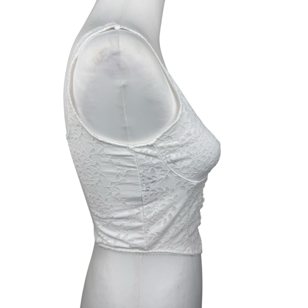 NWT PiNK Victoria’s Secret The Cinched Corset White Lace Bralette Tank Top Cami - Picture 7 of 11